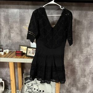 LoveShackFancy Black Mini Dress